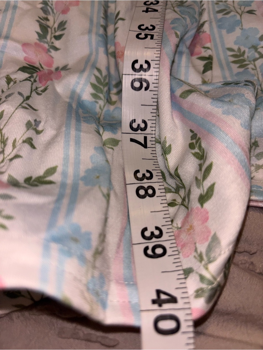 NWT Abby & Evie Cottagecore Floral Maxi Dress Blue Pink Smocked Tiered Size L - Picture 8 of 8